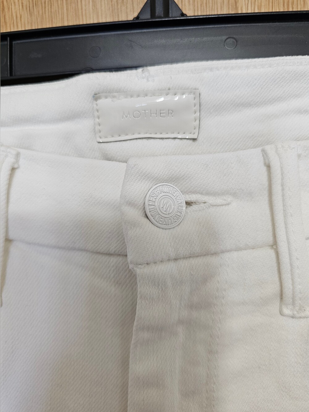 Mother High Waisted Looker Ankle Fray Jeans in White Sz 25 - Picture 6 of 10